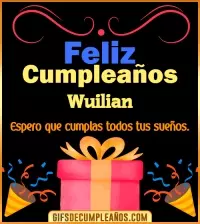 GIF Mensaje de cumpleaños Wuilian